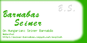 barnabas seiner business card